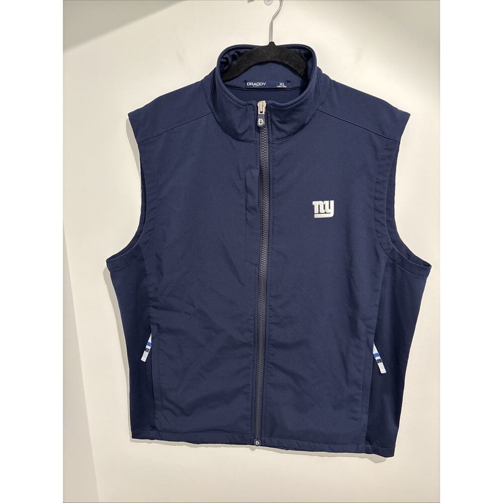 B. Draddy NY Giants Everyday Golf Vest Mens Size XL Navy Blue Athletic Preppy